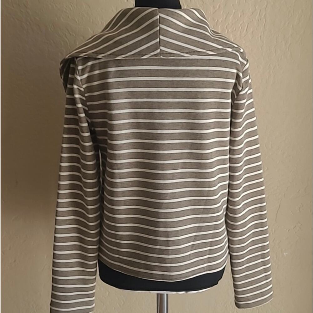 Women’s Mystree Striped Moto Jacket Size Small - Picture 4 of 6